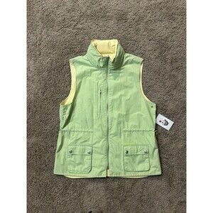 Vintage Lauren RL Men’s Reversible Adjustable Vest Powder Green Yellow